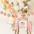 thumbnail image 4 of Baby Birthday Decoration 1st Birthday High Chair Banner Peach Theme Party Supplies Photo Props Sweet First Birthday Banner, 4 of 5