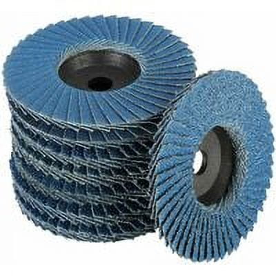 Juego de 8 discos abrasivos de láminas, Discos abrasivos de láminas, ? 76 mm x 10 mm Grano 40/60/80/120, para metal, acero y madera, recubierto con discos de láminas Discos abrasivos, azul
