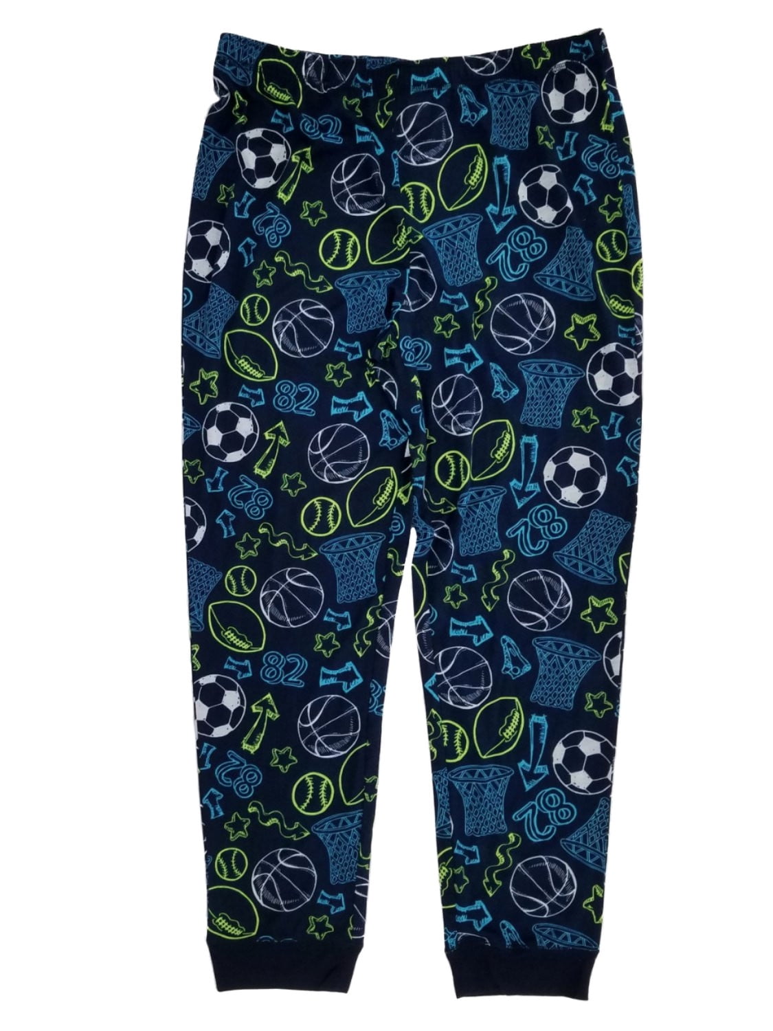 Boys Navy Sports Soccer Basketball Football Sleep Pants Pajama Bottoms