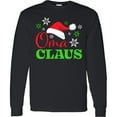 thumbnail image 3 of Inktastic Oma Claus with Christmas Santa Hat and Snowflakes Long Sleeve T-Shirt, 3 of 5