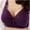 Purple, variant on SHOPESSA Push Up Bras for Women Sexy Lace Underwear No Steel Ring Bralette Back Four Rows Of Buckles Black