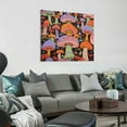 thumbnail image 2 of Chilfamy Mushrooms Spiral Design Andy Warhol Canvas Print Wall Art 16x16in, 2 of 6