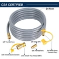 thumbnail image 5 of 3/8" ID Natural Gas Hose,24FT Natural Gas Quick Connect Hose For Generator, Patio Heater, Grill Griddle, And Outdoor Ng/Lp Propane Appliance, 5 of 7