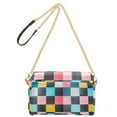 thumbnail image 2 of FORMRS Women Crossbody Purse with Chain Strap Vegan Leather Shoulder Handbag, Pink Checkered Pattern, 2 of 7