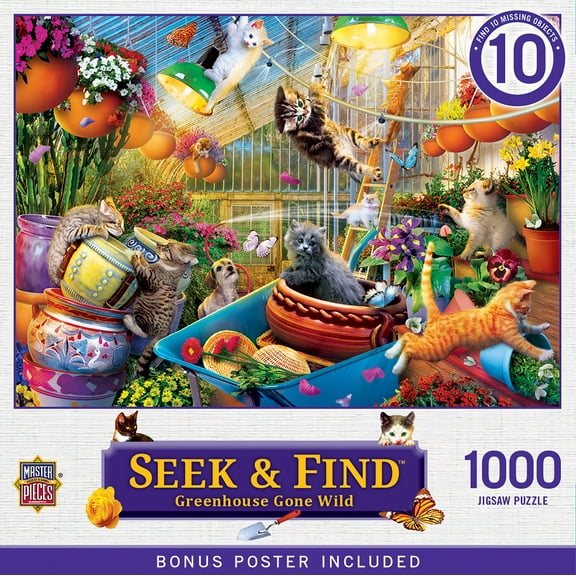 MasterPieces 1000 Piece Puzzle - Greenhouse Gone Wild - 19.25"x26.75"