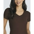 thumbnail image 3 of 5 Pack: Women's Soft Ribbed Short Sleeve V-Neck T-Shirt Casual Summer Tee Shirts, 3 of 6