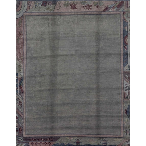 Ahgly Company Indoor Rectangle Abstract Gray Abstract Area Rugs, 2' x 5'