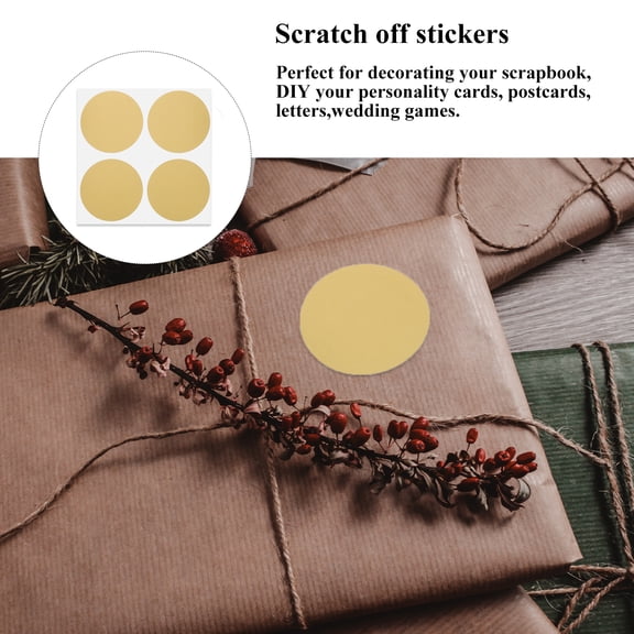 Dytern Wedding 50pcs Scratch Off Stickers Round Labels Peel and Stick DIY Labels for Birthday Wedding
