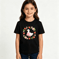 thumbnail image 2 of Girls Graphic Tees Duck Strawberry Wreath Kids T Shirt Cute 100% Cotton Short Sleeve Soft Tops 4-13Y, 2 of 5