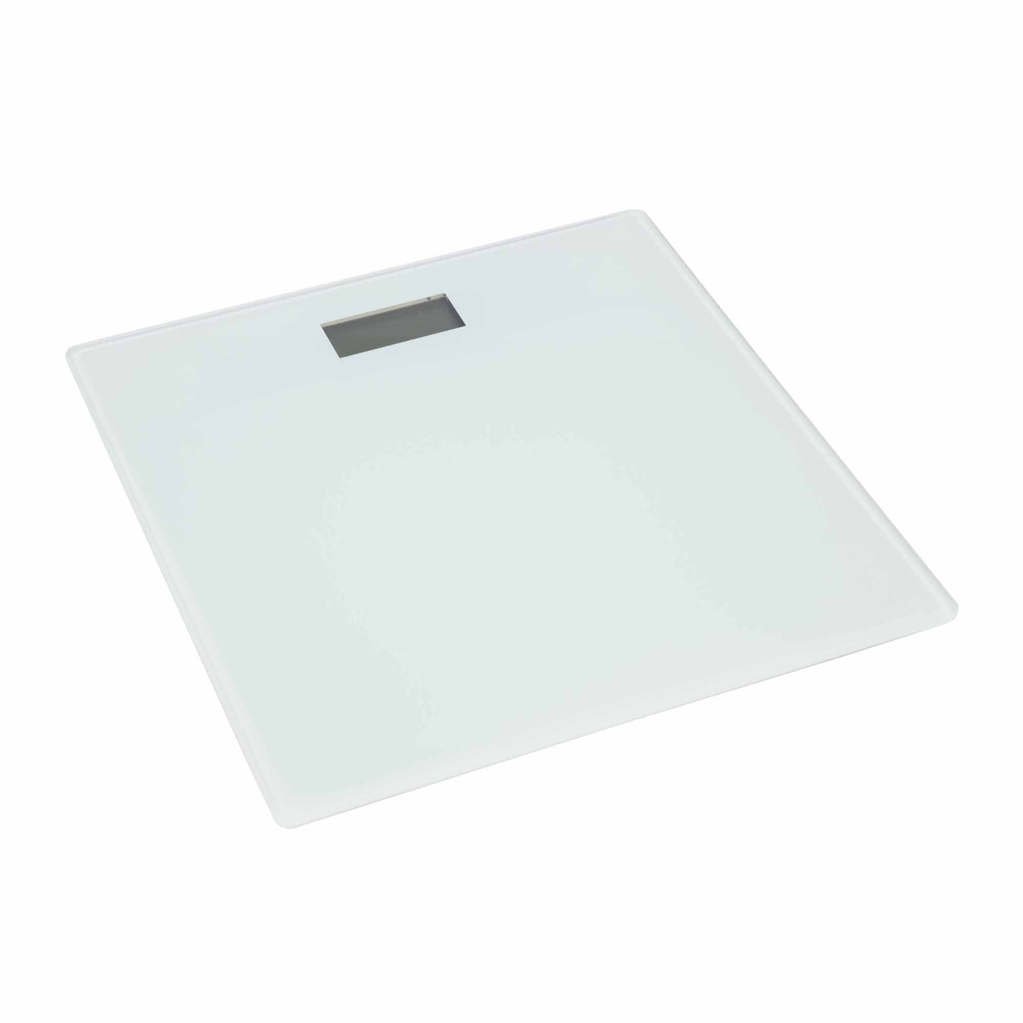 Home Basics White Tempered Glass Digital Bathroom Scale