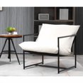 thumbnail image 5 of Silla de acento de terciopelo moderno elegante, silla reclinable contemporánea de marco de metal con cojín de asiento profundo para la oficina en el hogar, 5 of 5