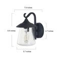 thumbnail image 4 of LNC Outdoor Wall Lights Black Wall Lantern with Seeded Glass for Patio, Garden, and Front Door, 4 of 8