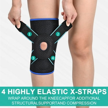 Plus Size Knee Brace with Side Stabilize for Knee Support ,Knee Compression Sleeve for Pain Relief , Arthritis, Meniscus Tear, ACL, MCL, Injury Recovery. (S BLACK))