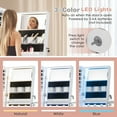 thumbnail image 6 of Gymax Standing Jewelry Cabinet Full Length Mirror Lockable w/ 3-Color LED Lights White, 6 of 9
