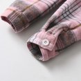 thumbnail image 4 of IVEYRTF Children Boys Girls Classic Flannel Button Shirt Jacket Plaid Long Sleeve Lapel Shacket Soft Fall Tops for Kids 1-9 Years(Pink#2,12 Months), 4 of 8