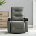 thumbnail image 2 of CHITA Power Swivel Glider Rocker Recliner Nursery Chair with USB for Living Room, Genuine Leather, Haze, 2 of 16