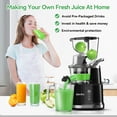 thumbnail image 4 of Aeitto Masticating Juicer Machine, Cold Press, Wide 3.3-in Auger, High Juice Yield, Easy Clean, 900ml Cup, Reverse, 4 of 8