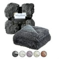 thumbnail image 6 of Cozy Tyme Noel Faux Lamb Fur Throw - Reverse Micromink 50"x 60" Blush, 6 of 11