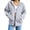 Gray, variant on VV AVEORS Womens Zip Up Hoodie Casual Long Sleeve Hooded Sweatshirts Fall Comfy Sports Fashion Jackets With Pockets Y2K Preppy Clothes Light Gray S