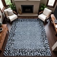 thumbnail image 6 of Addison Rugs Mayfield Premium Machine Washable Transitional Animal Skin Blue Rectangle Rug, 3' x 5', 6 of 6