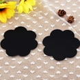 thumbnail image 4 of 10 Pairs Flower Satin Self Adhesive Breast Petal Pasties Cover Bra Pad Sticker - Black, 7.5cm, 4 of 5