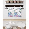 thumbnail image 3 of Spring Flowers Kitchen Dish Towels for Drying Dishes Set of 2, Watercolor Floral Butterflies Botanical Waffle Weave Microfiber Hand Tea Bathroom Towels Quick Dry & Absorbent Towel 15.7x23.6, 3 of 7