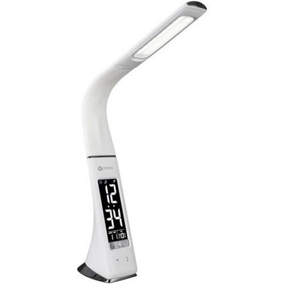 OttLite  10 in. Thrive LED Desk Lamp with Clock & Sanitizing