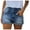 Dark Blue, variant on Aayomet Shorts For Women Women's Elastic High Waist Pleated Wide Leg Shorts with Pocket,Blue XL