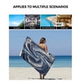 thumbnail image 5 of Navy Blue Abstract Towel Set of 3, Soft Microfiber Bath Towels, Hand Towel, Washcloths, White Moire Abstract Quick-Dry Absorbent Towels for Bathroom Kitchen Hotel Beach Gym Spa, 5 of 7