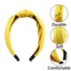 thumbnail image 4 of Diadema anudada para mujer, de tela color caramelo, elástica, ancha, accesorios para el cabello, 4 of 8