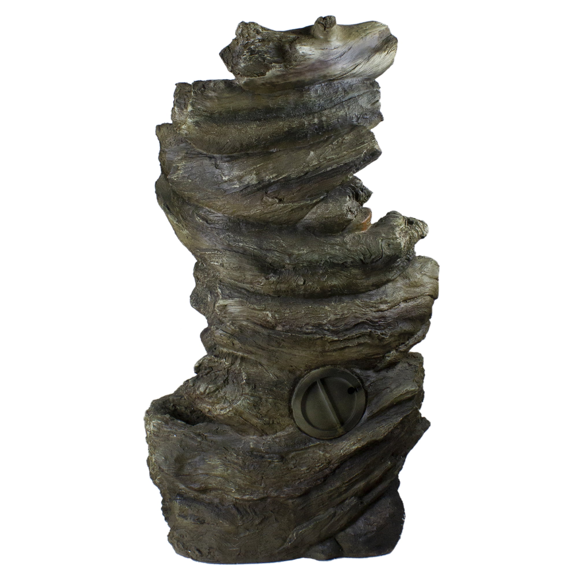 Northlight 42" Gray Lighted Rock Outdoor Garden Water Fountain