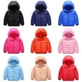 thumbnail image 2 of Xmarks Winter Down Coats for Little Big Boys Girls Lightweight Puffer Jacket Hooded Warm Outerwear, 2-13 T 9-10 yPink, 2 of 4