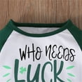 thumbnail image 5 of Bjutir Toddler Kids Outfit Set Baby Boy St. Patrick'S Day Clothes Outfit Letter Print Romper With Pants Hat 3Pcs Outfits Set For 3-6 Months, 5 of 9