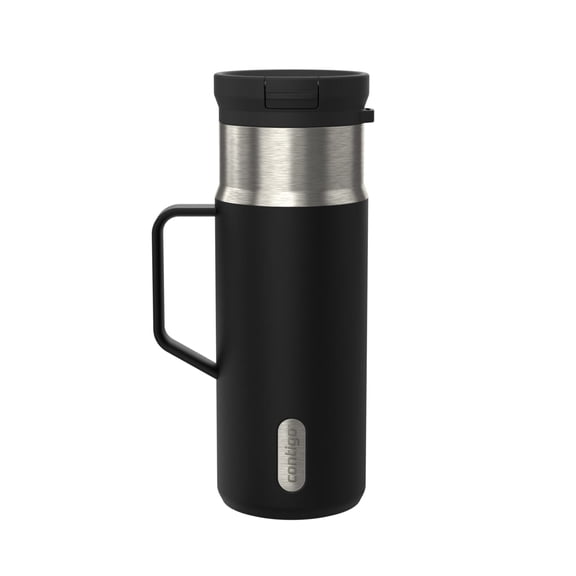 Contigo SnapSeal 18 oz Leakproof Stainless Steel Water Bottle with Side Handle, Vacuum-Insulated for Hot & Cold Drinks, Spill-Proof AutoClose Opening with Straw Compatibility
