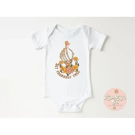 Baby Bodysuit BELLA CANVAS Set Yourself Free Baby Bodysuit-Boho Baby One-Piece-Carters Baby Bodysuit