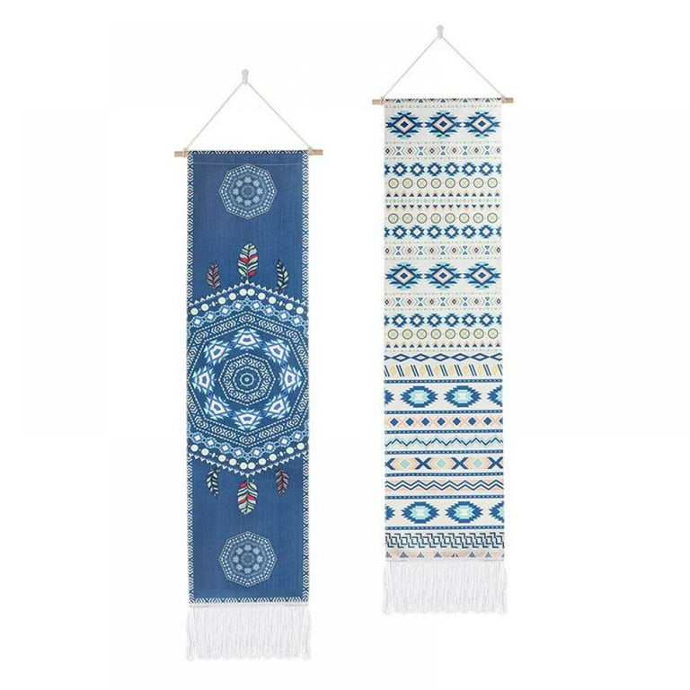 2pcs Moon Phase Tapestry Wall Hanging 12.8 x 51.2 Moon Stars Vertical Tapestry for Men Women Moon Phases Wall Art Small Long Tapestry for Bedroom Living Room Decor I Walmart