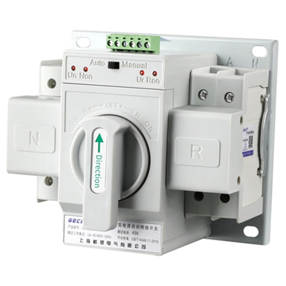 Details about   1PCS 2P 63A Dual Power Automatic Transfer Switch 220V MCB Type Toggle Switch ATS 