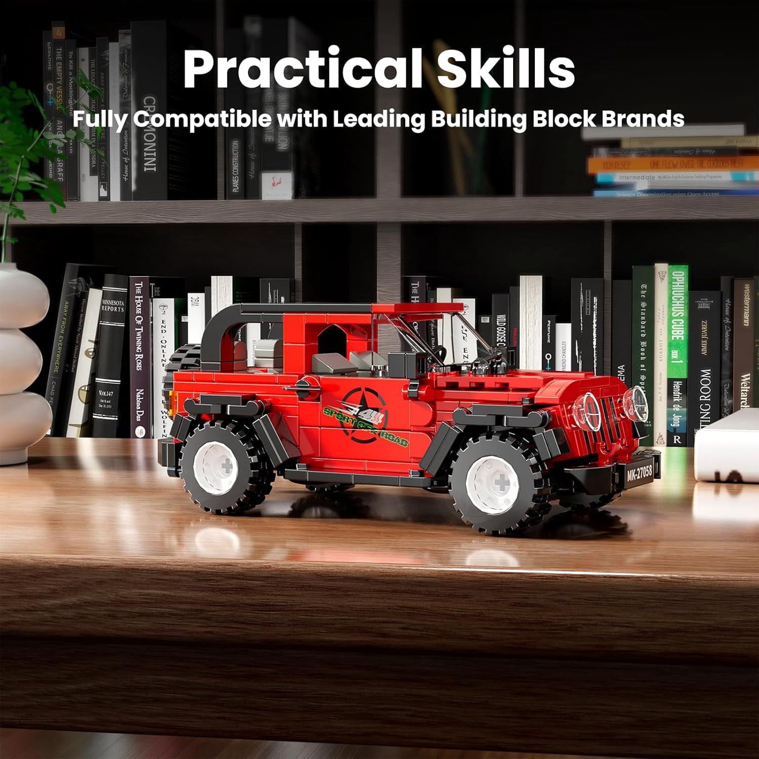 Speed Champion Pickup Building Toys with Display Case, 27058 Model Car Kits Building Blocks, Race Car Building Kit, Small Truck Building Kits for Adults (414PCS)