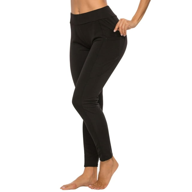 Gibobby Pantalones mujer Pantalones deportivos para correr de entrenamiento de glúteos de color sólido para mujer Características de los pantalones de fondo:(Negro, S)