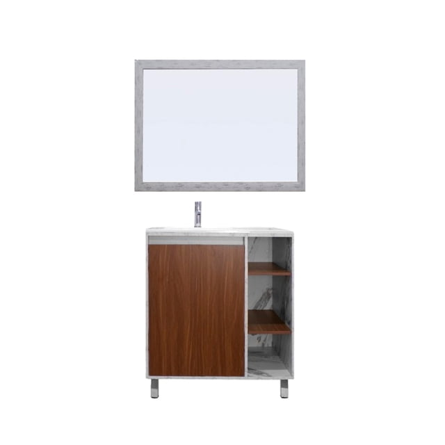 Gabinete Para Baño Con Lavabo FREYA Y Espejo Decorativo