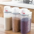 thumbnail image 4 of 1Pc Grain Storage Tank,Kitchen Food Rice Sealed Container With Airtight Design,Measuring Cup and Pour Spout,Dry Food Holder with Easy Locking Lid,Rice Storage Cereal Container Dispenser,Clear, 4 of 8