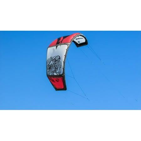 Canvas Print Kitesurfing Kite Wind Surf Fun Extreme Sea Sport Stretched Canvas 10 x