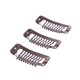thumbnail image 1 of Pinzas para peluca SSuperp con clips de presión de goma 9 dientes 32 mm Marrón oscuro, 1 of 4