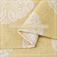 thumbnail image 3 of Valances for Kitchen, Floral Medallion Damask Print Linen Blended Valance Curtains for Bathroom Small Curtains for Cafe Kitchen Windows,Yellow, 52x15 Inch, 3 of 7