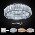 thumbnail image 1 of Modern Led Crystal Ceiling Chandelier Lamps Living Room Dimmable Ceiling Light With Remote Home Bedroom Smart Lighting Fixtures My Lux Decor Round, 1 of 8