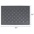 thumbnail image 4 of Indoor Outdoor Entrance Rug Floor Mats Shoe Scraper Doormat Non Slip Rubber Backing Heavy Duty Door Mat Waterproof Low-Profile Mats for Entry Garage High Traffic Areas (24x16 inch, Gray), 4 of 6