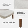 thumbnail image 4 of Dining Chairs Set of 4 Wingback Accent Chair Upholstered Armrest Solid Wood Legs Living Room Kitchen Restaurant Linen, 4 of 7