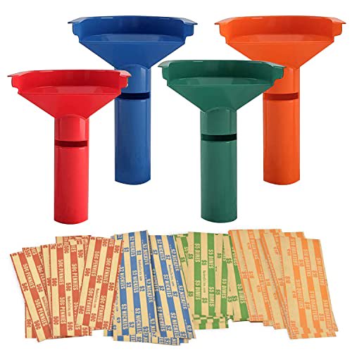 Lot 100 Tubes + 4 Compteurs Tri Pièces – Quarts, Dimes, Nickels, Pennies – Organisation Parfaite Pour Collectionneurs