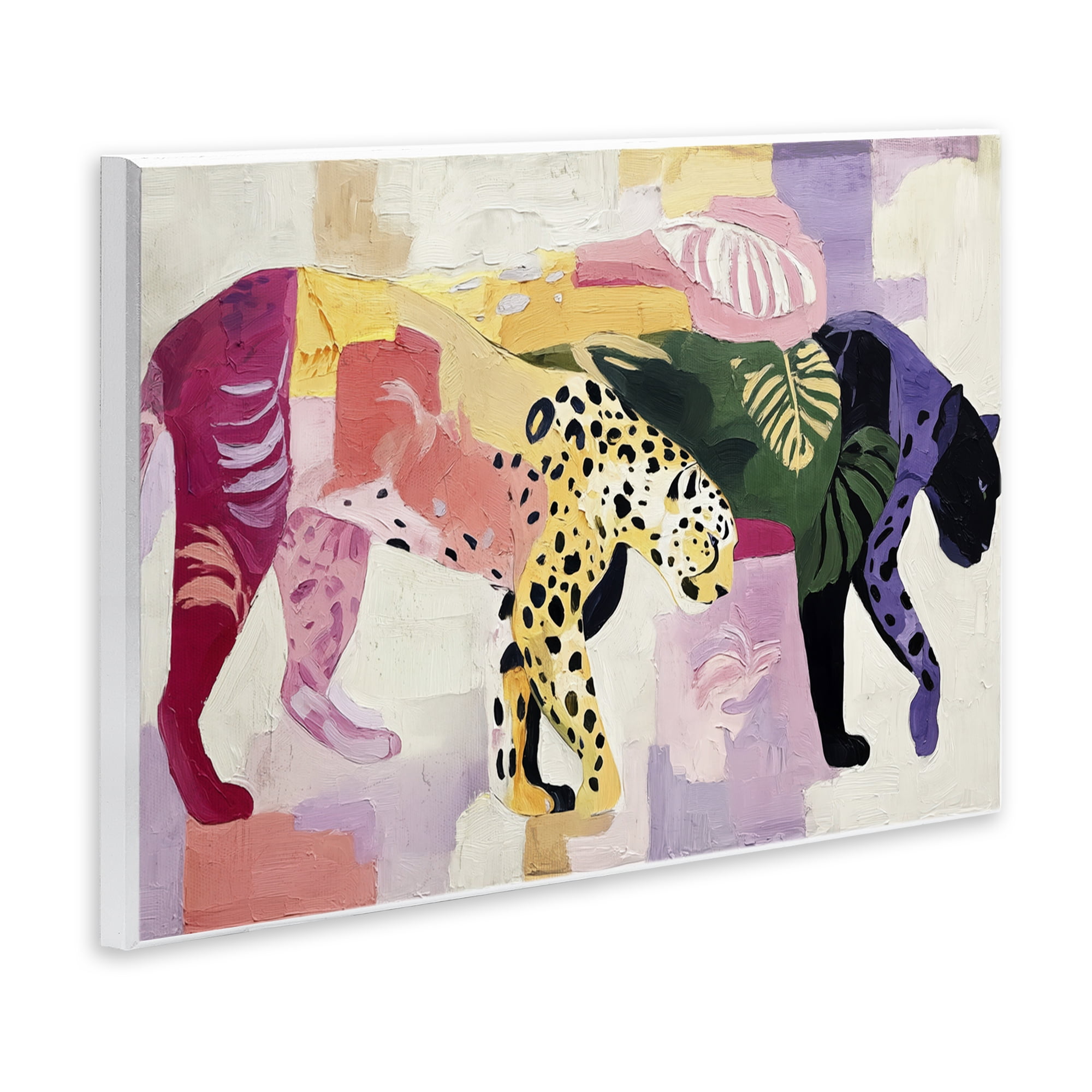 Candy Cats Tropical Wildlife Wall Plaque Art, design by Annabelle Hall