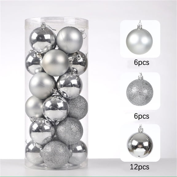 NWQKYZGH 24PCS Christmas Tree Bauble Balls, Shatterproof Hanging Ornaments for Xmas Tree Home Holiday Party Decoration -1.57 × 1.57 in